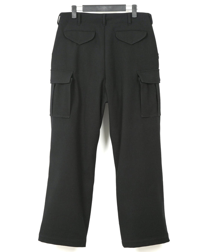ウールナイロン W クロス ヴィンテージタンブラー フィールドカーゴパンツ - BLACK