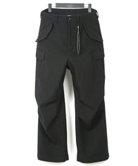 ウールナイロン W クロス ヴィンテージタンブラー フィールドカーゴパンツ - BLACK