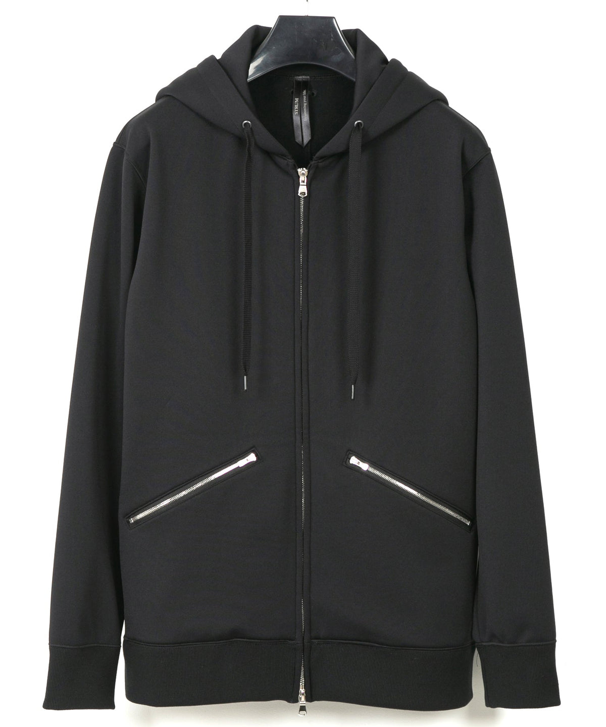 コーデュラ 裏フリース ジップアップ フーディー - BLACK
