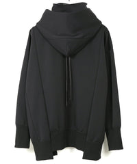 コーデュラ 裏フリース ハイネック フーディー - BLACK