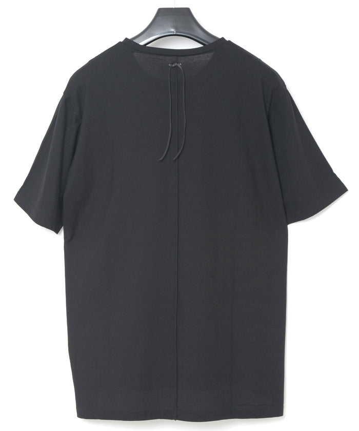 接触冷感 ガス強撚天竺 H/S T シャツ - BLACK