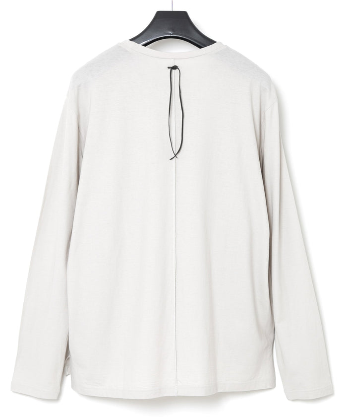 接触冷感 ガス強撚天竺 L/S T シャツ - ASH