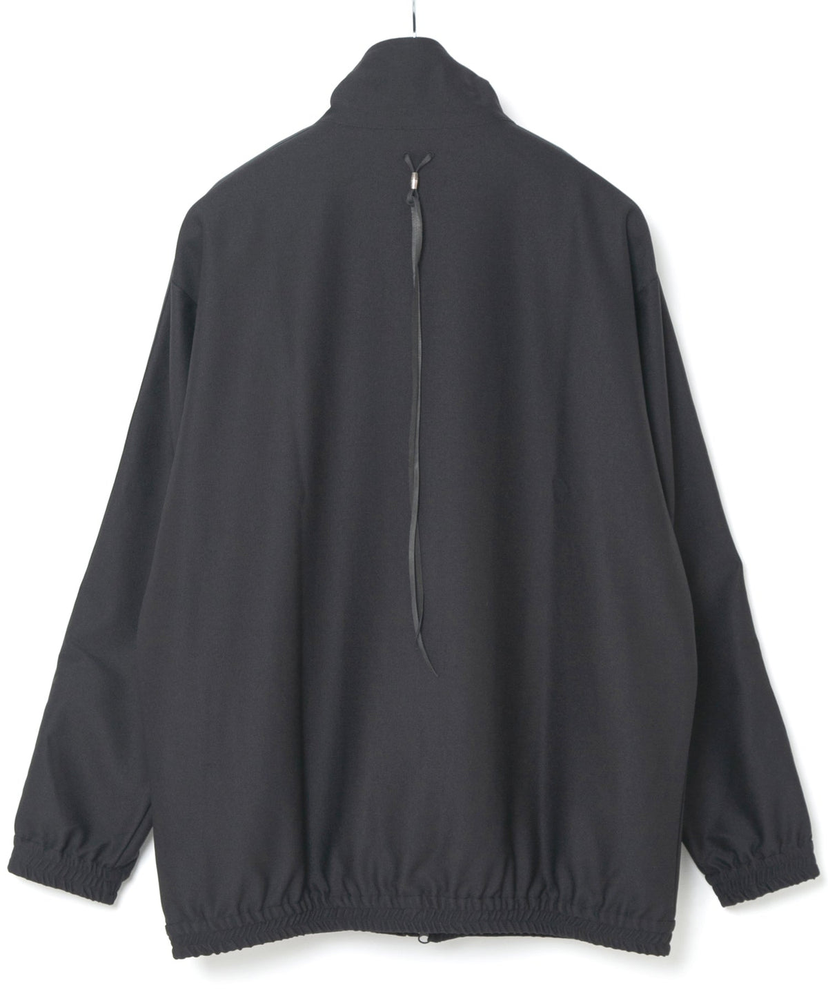 ポリ キュプラ ナイロン ハイブリッドジャージ トラックジャケット - BLACK