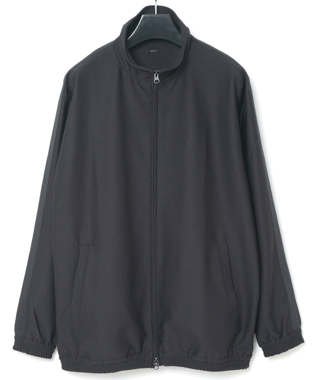 Polyester Cupra Nylon Jersey Track Jacket - BLACK