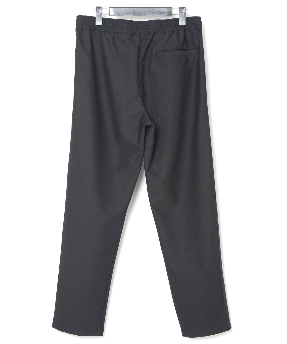 ポリ キュプラ ナイロン ハイブリッドジャージ トラック テーパードパンツ - BLACK