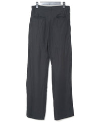 Washer Dyed Rayon&Linen Cloth Wide Pants - BLACK