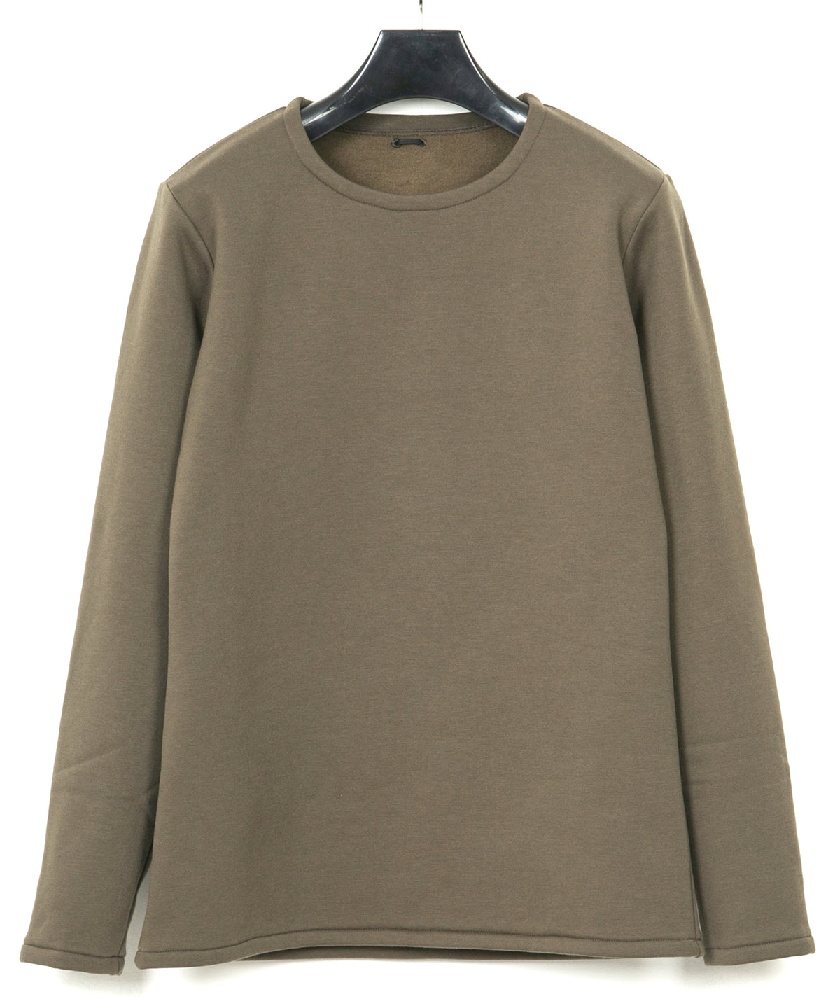 高機能 アクリル ナイロン 裏起毛 ジャージ L/S クルーネック Tシャツ - KHAKI