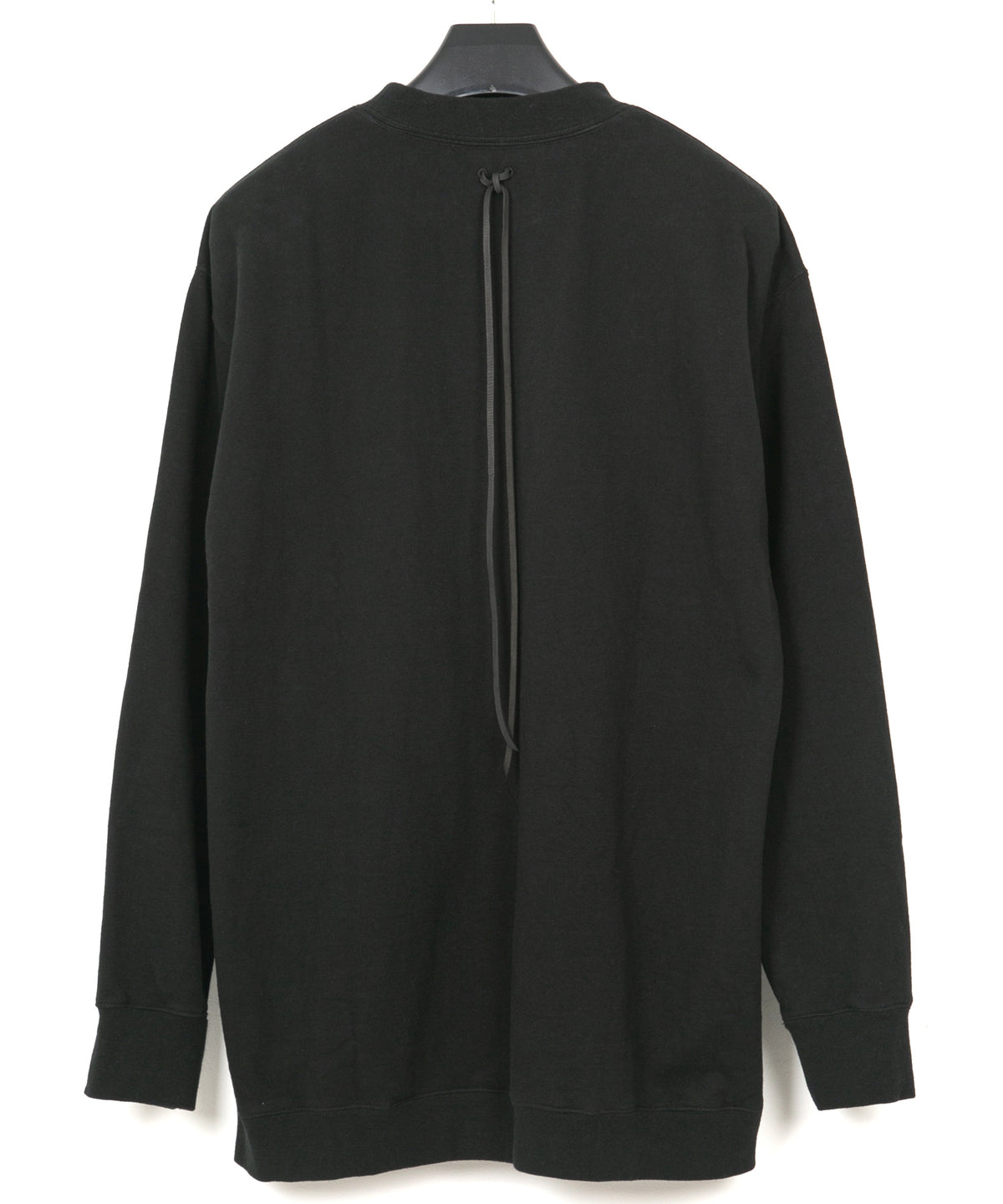 Vintage Filled Vintage Finish Fleece-Lined Crew Neck L/S Sweatshirt - BLACK