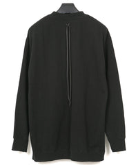 Vintage Filled Vintage Finish Fleece-Lined Crew Neck L/S Sweatshirt - BLACK