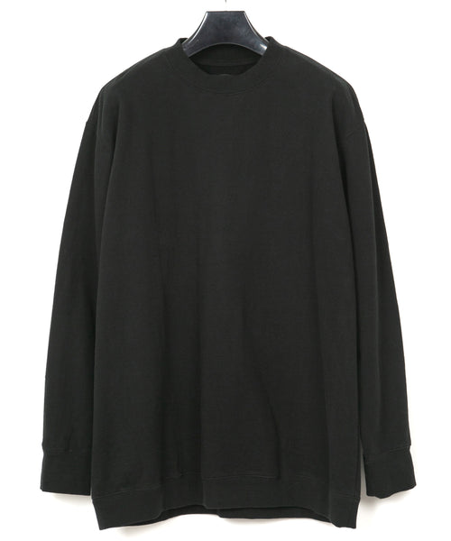 度詰め ヴィンテージ加工 裏毛 クルーネック L/S スエット - BLACK – STRUM OFFICIAL