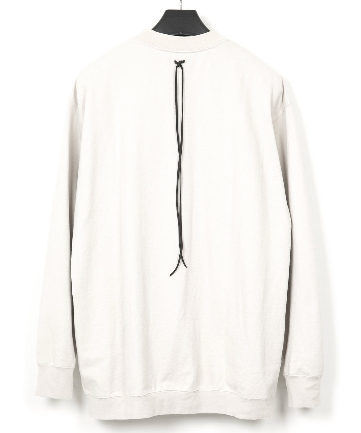 Vintage Filled Vintage Finish Fleece-Lined Crew Neck L/S Sweatshirt - IVORY