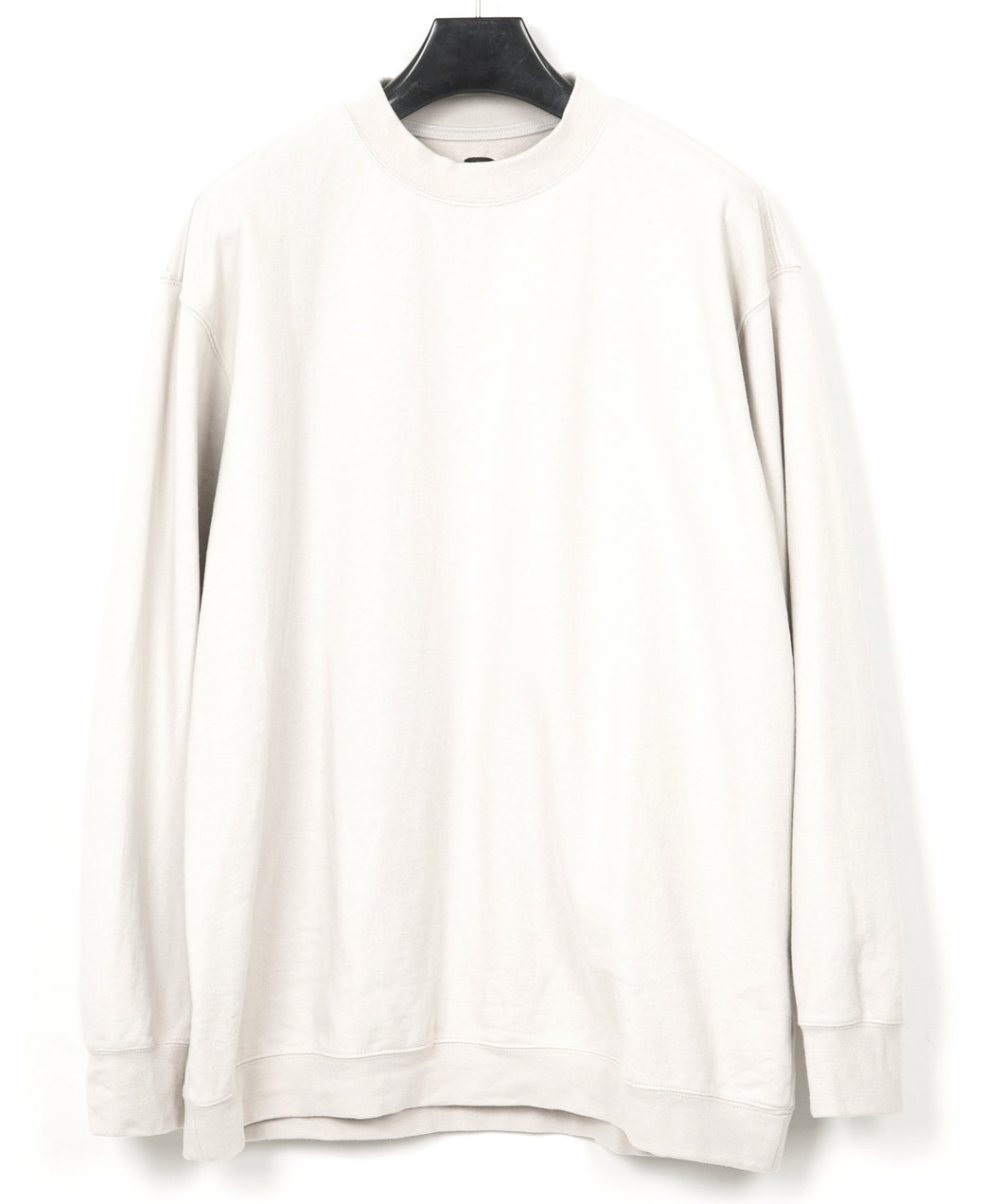 度詰め ヴィンテージ加工 裏毛 クルーネック L/S スエット - IVORY