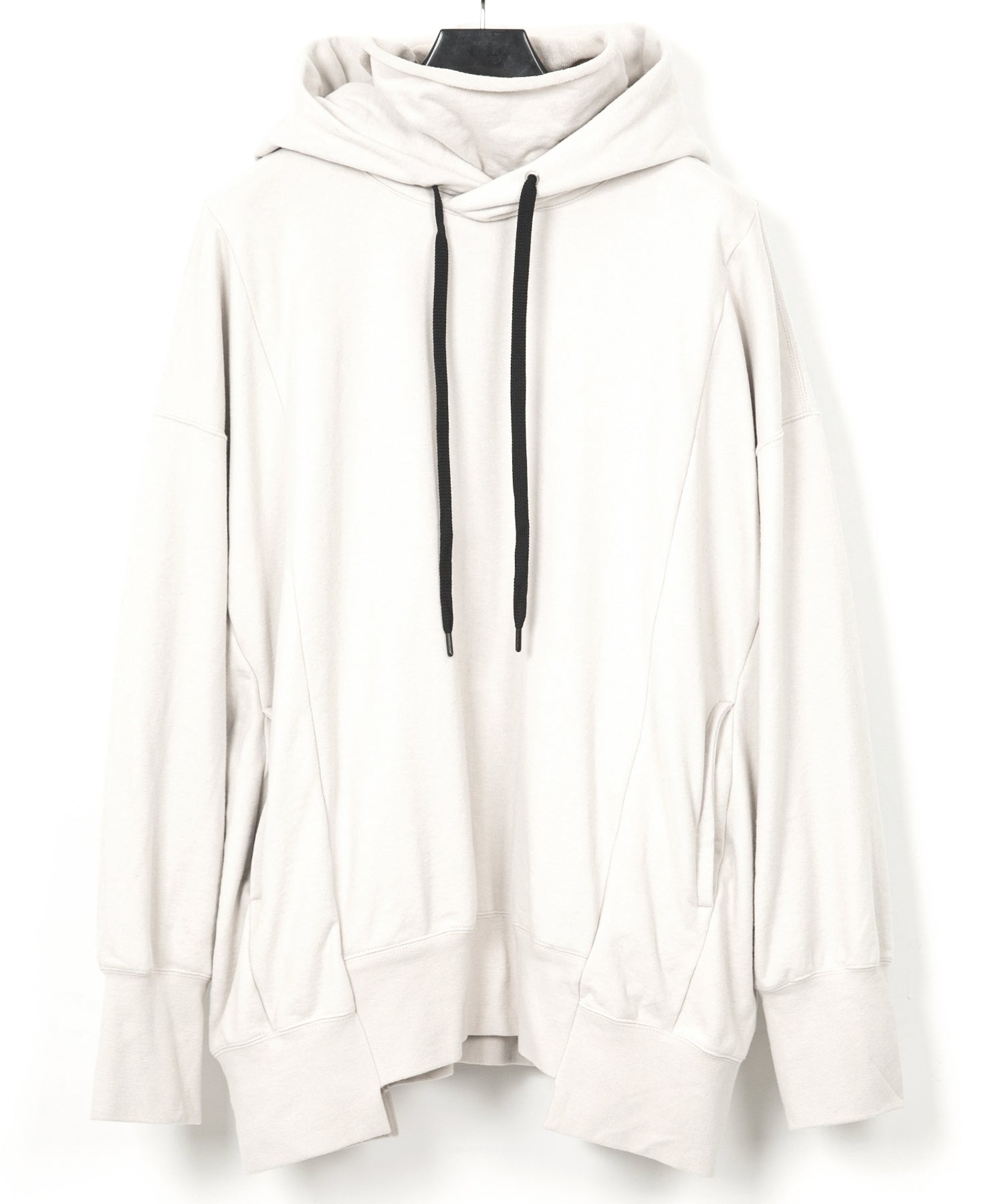 Load image into Gallery viewer, Vintage Filled Vintage Finish Fleece-Lined High Neck Hoodie - IVORY