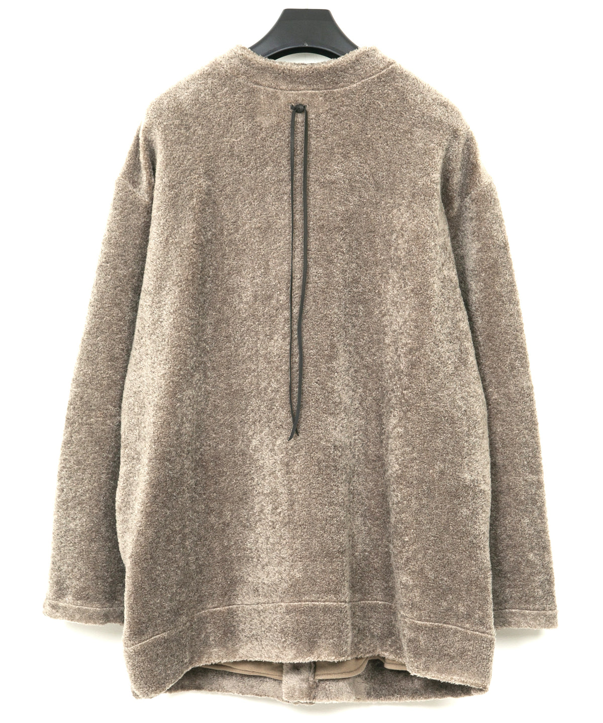 Cotton Acrylic Brushed Pile Midriff Cardigan - GRAIGE