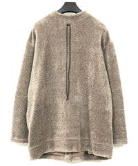 Cotton Acrylic Brushed Pile Midriff Cardigan - GRAIGE