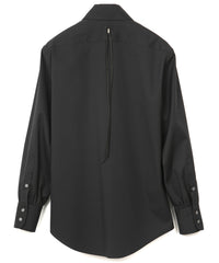 Cotton Poly Plain Weave L/S Shirt - BLACK