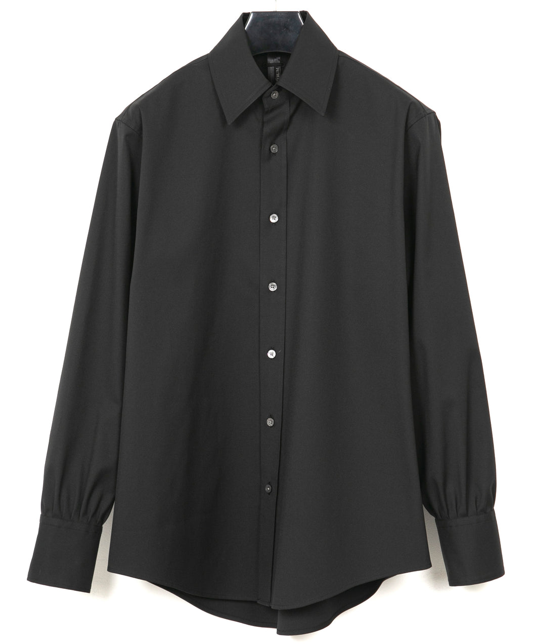 Cotton Poly Plain Weave L/S Shirt - BLACK