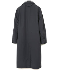 スリーレイヤー 防水 タスランタフタ バイカーロングコート - BLACK