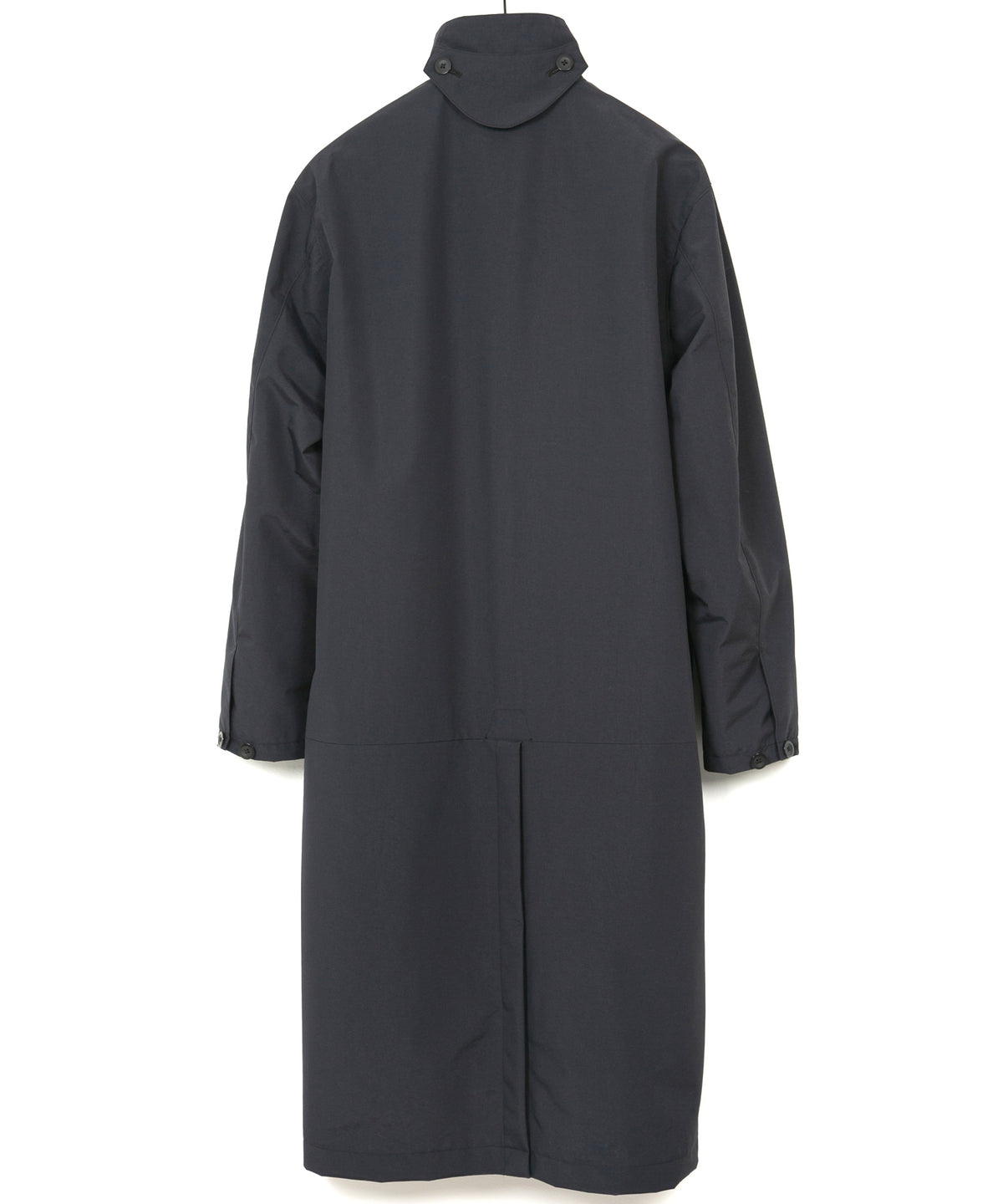 スリーレイヤー 防水 タスランタフタ バイカーロングコート - BLACK