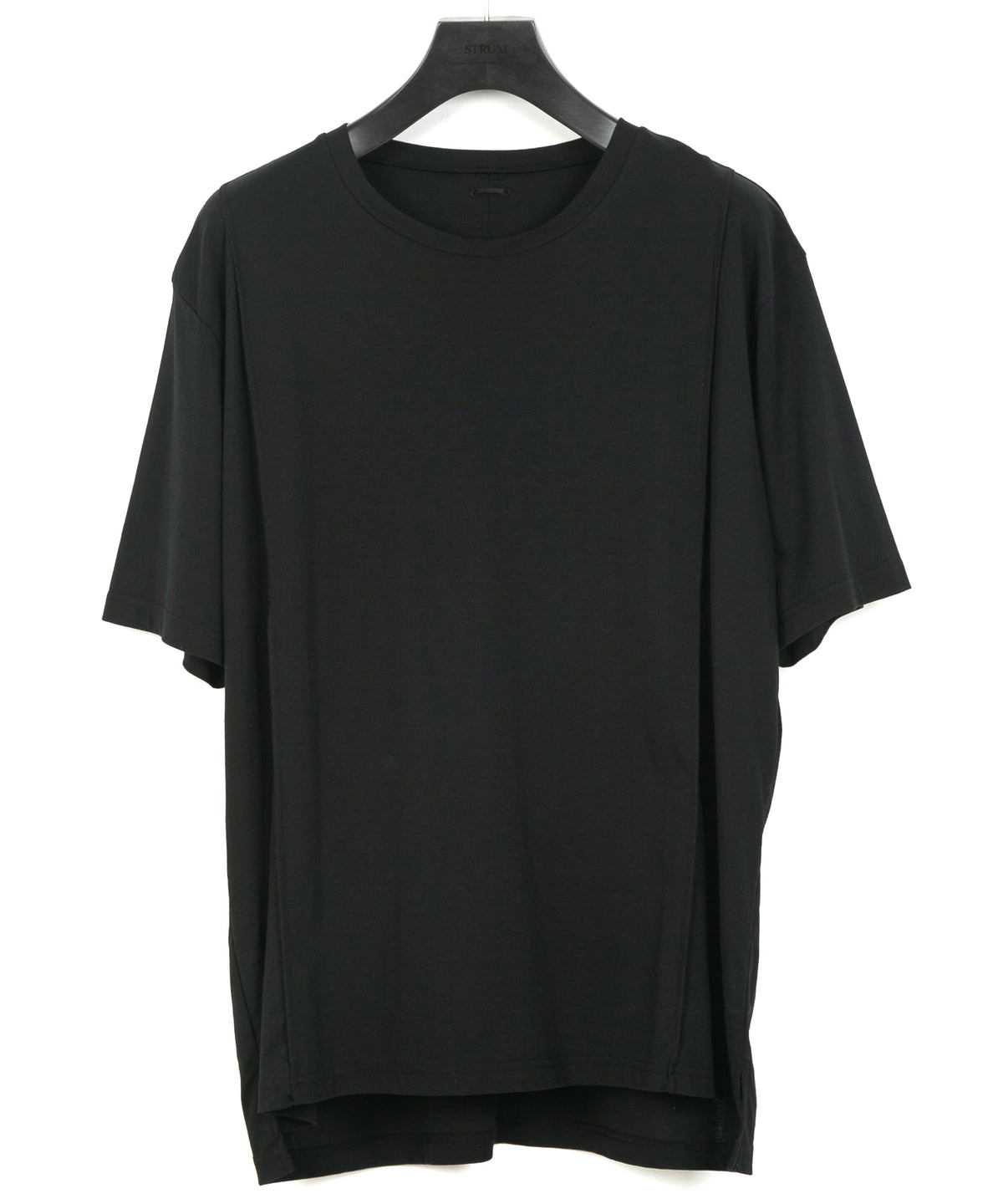 50/1 Supima Cotton High Twist Double Jersey Crew Neck T-Shirt - BLACK