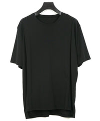 50/1 Supima Cotton High Twist Double Jersey Crew Neck T-Shirt - BLACK