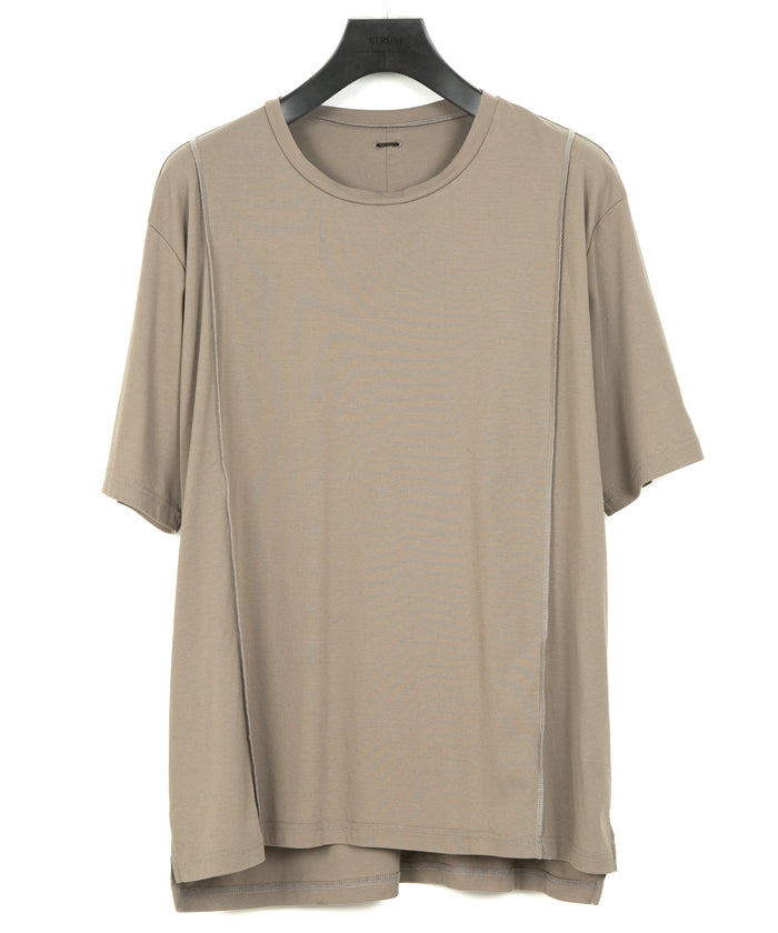 50/1 スーピマコットン ハイツイスト ダブル ジャージ クルーネック T シャツ - OLIVE