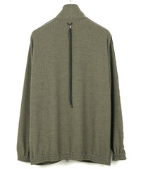 ポリ レーヨン ストレッチ ドビー トラックジャケット - YELLOW × NAVY