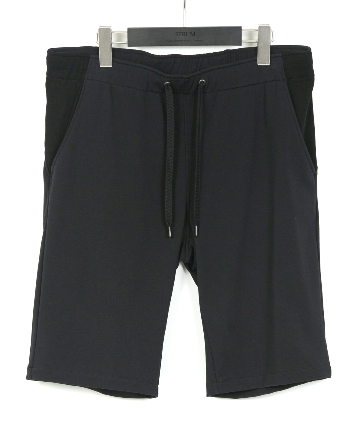 Cotton Nylon Stretch Jersey Shorts - BLACK