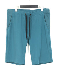Cotton nylon stretch jersey shorts - TURQUOISE