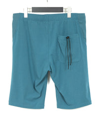 Cotton nylon stretch jersey shorts - TURQUOISE