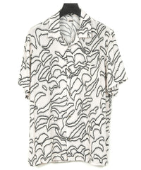 Cupra rayon print H/S open collar shirt - WHITE