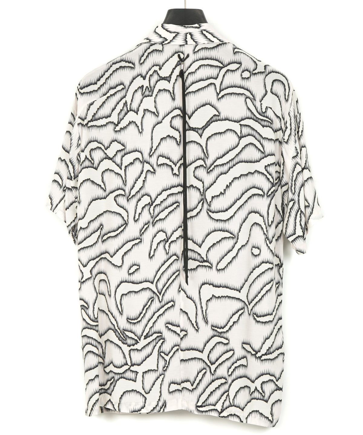 Cupra rayon print H/S open collar shirt - WHITE