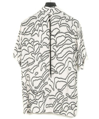 Cupra rayon print H/S open collar shirt - WHITE