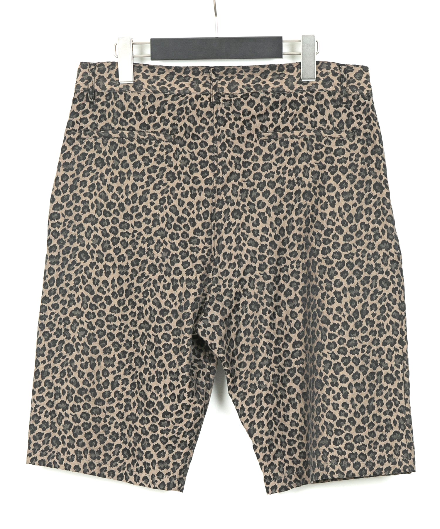 ナイロン コットン 二浴染め レオパード ジャガード ショートパンツ