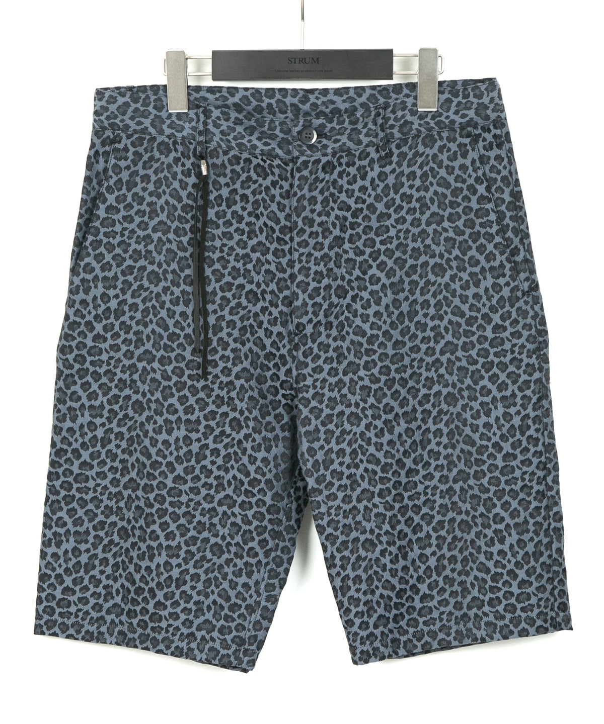 Nylon Cotton Two-Bath Dyed Leopard Jacquard Shorts - GRAY