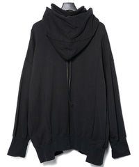 Hard Twist Yarn Heavy Pile Over Size Foodie - BLACK