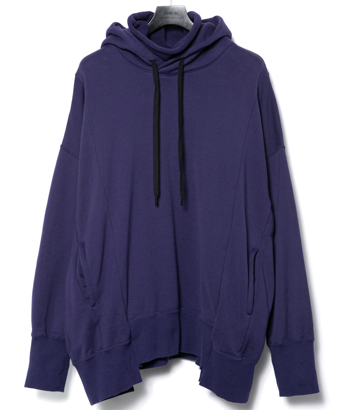 強撚糸 ヘビー フレンチ テリー オーバーサイズ フーディー - PURPLE