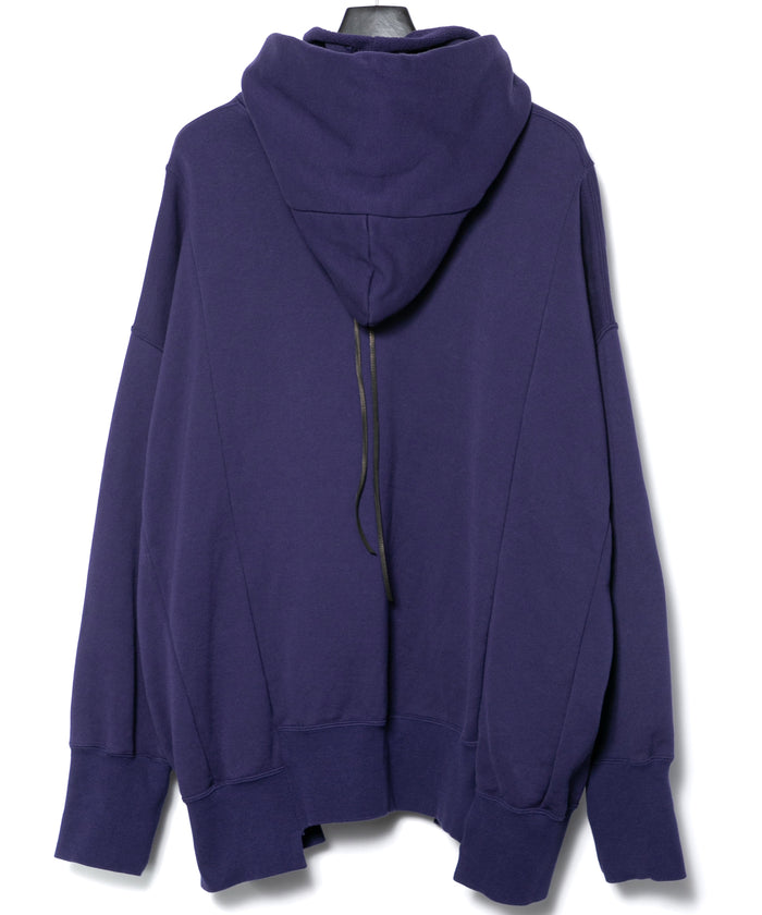 強撚糸 ヘビー フレンチ テリー オーバーサイズ フーディー - PURPLE