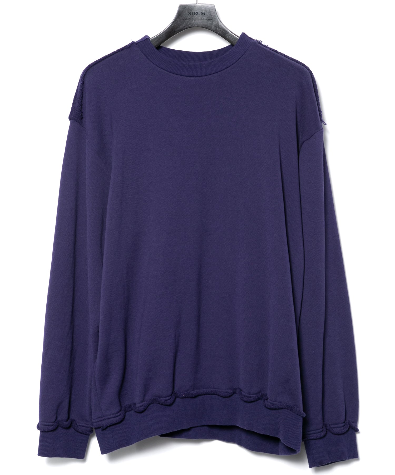 Hard Twist Yarn Heavy Pile Crew Neck Sweatshirt - PURPLE – STRUM