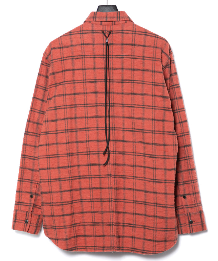 ヴィンテージ 起毛 チェック ツイルシャツ - RED