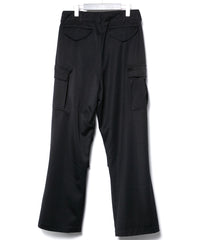 高密度 ウール ポリエチレン ウォッシャブル ツイル カーゴパンツ - BLACK
