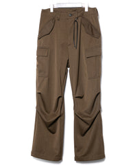Washable High Density Wool polyethylene Twill Cargo Pants - KHAKI