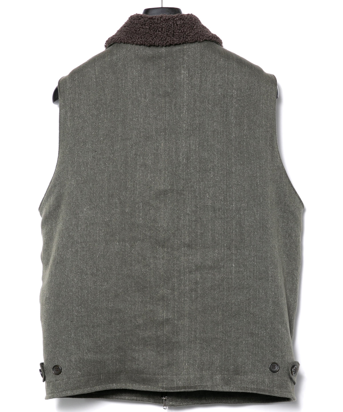 Sulfur Dyed Cotton Linen Washer Deck Vest - KHAKI