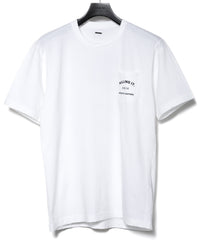 Natural Soft Cotton Chest Pocket Printed Crew Neck T-shirt (Just Fit) - WHITE