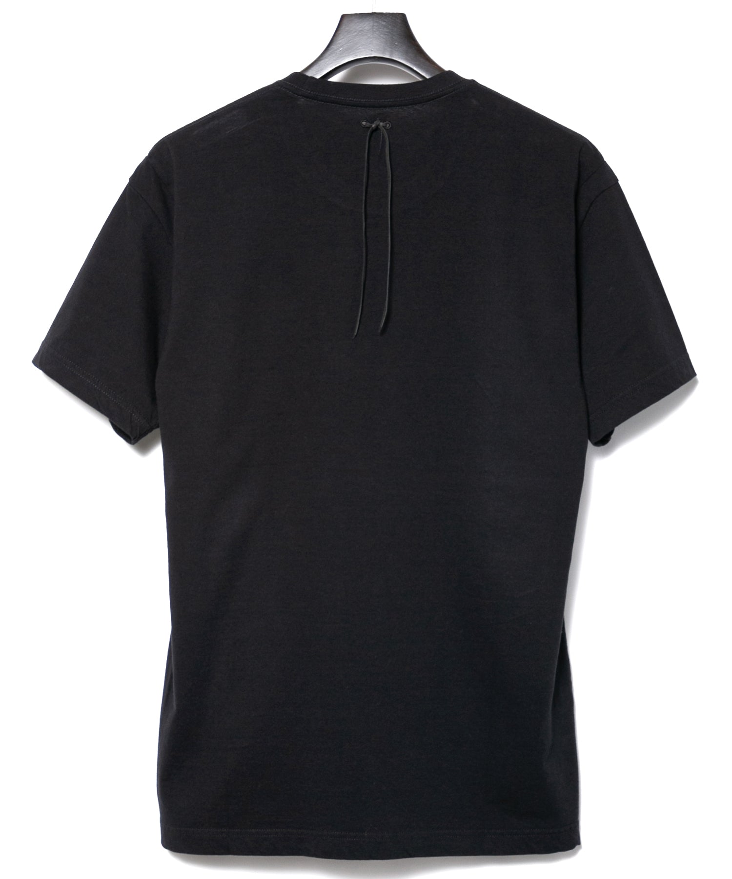 画像をギャラリービューアに読み込む, 30/-ナチュラルソフト天竺 胸ポケット クルーネック Tシャツ（ジャストフィット） - BLACK