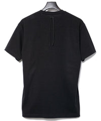 画像をギャラリービューアに読み込む, 30/-ナチュラルソフト天竺 胸ポケット クルーネック Tシャツ（ジャストフィット） - BLACK