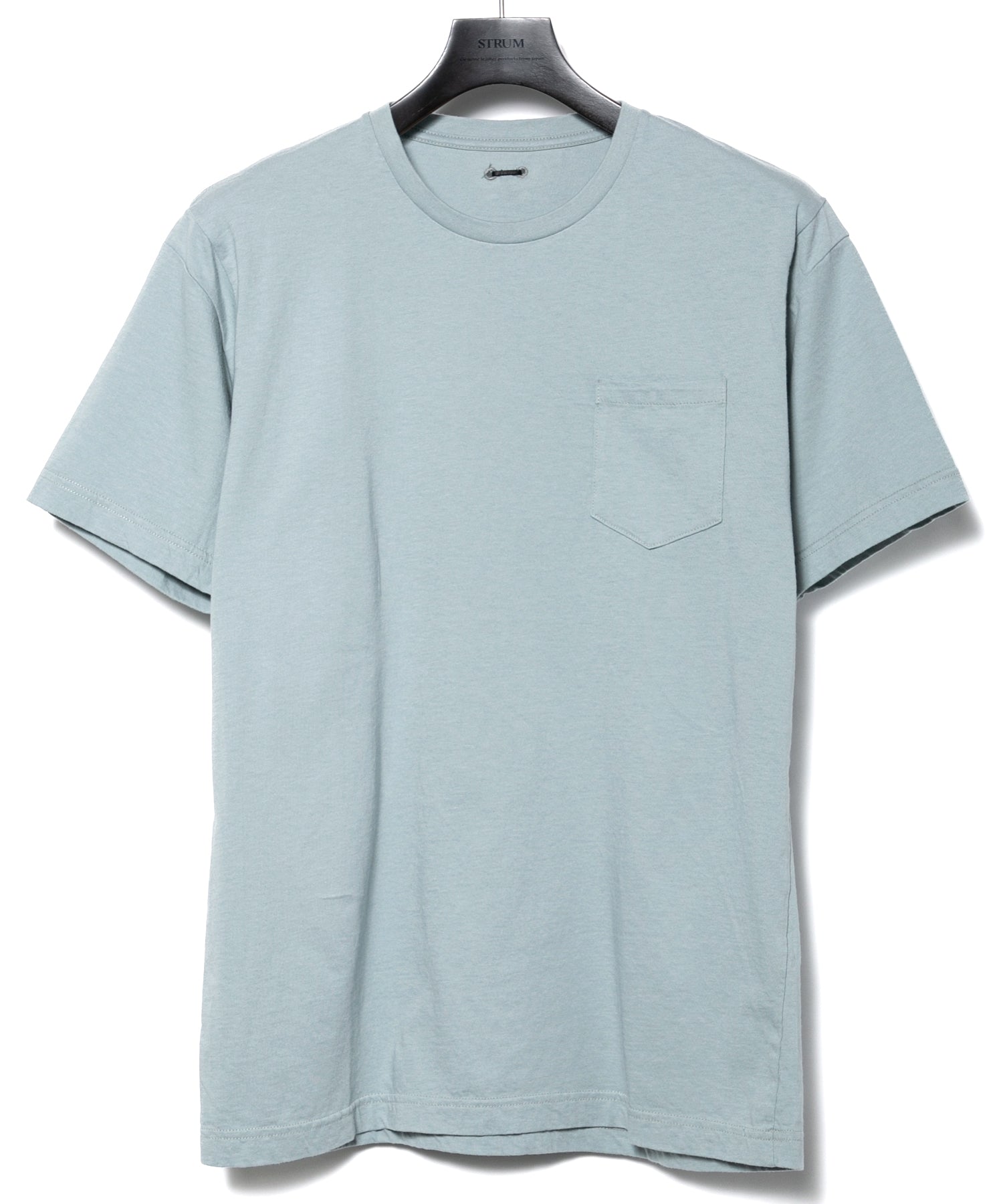 画像をギャラリービューアに読み込む, 30/-ナチュラルソフト天竺 胸ポケット クルーネック Tシャツ（ジャストフィット） - GRAY GREEN