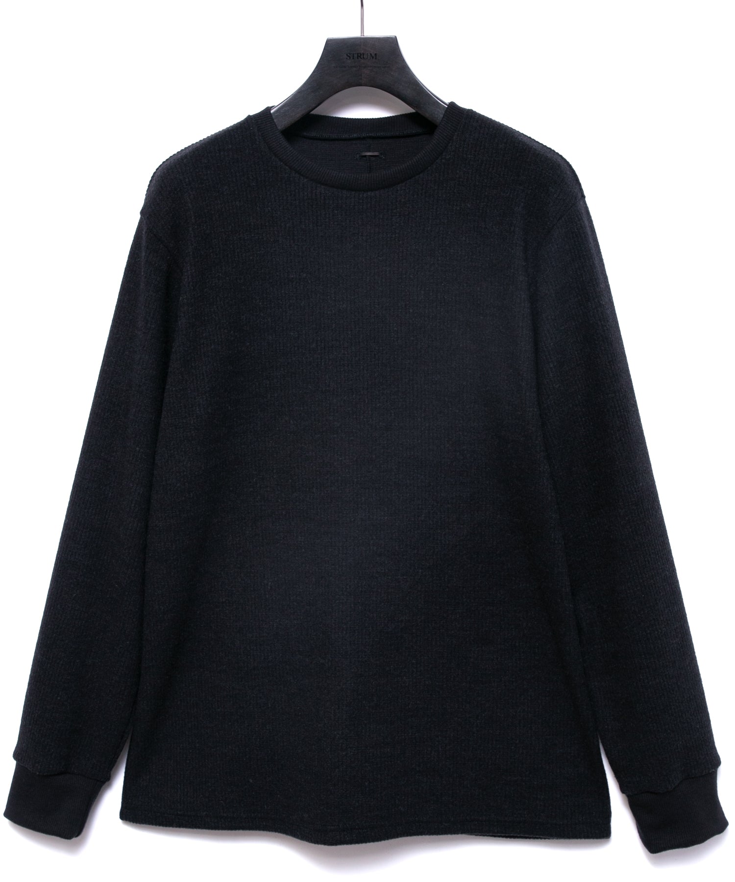 アクリルウールニット クルーネック ニットソー - BLACK – STRUM OFFICIAL