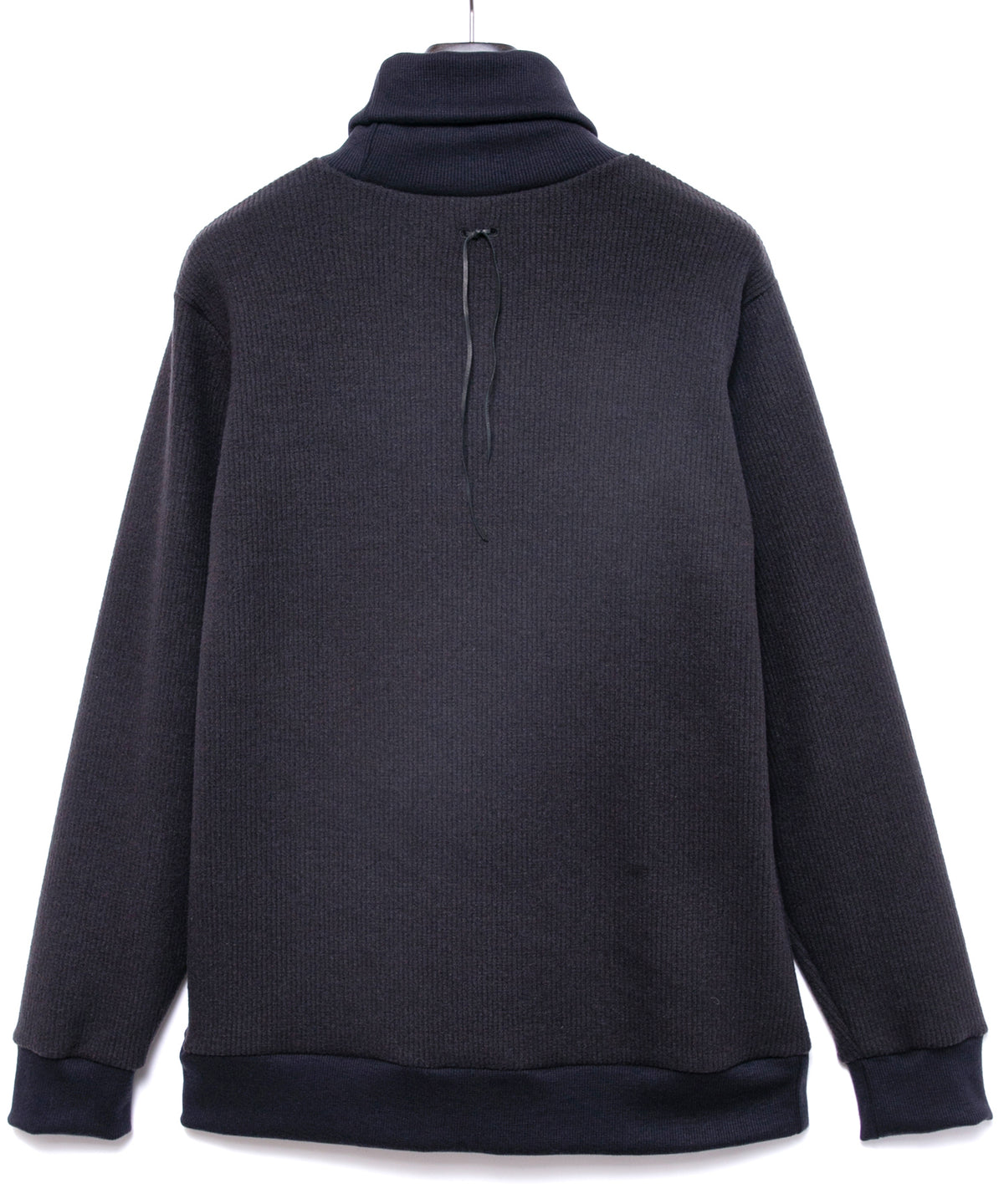 Acrylic Wool Knit Turtleneck Cut&Sew - DARK GRAY