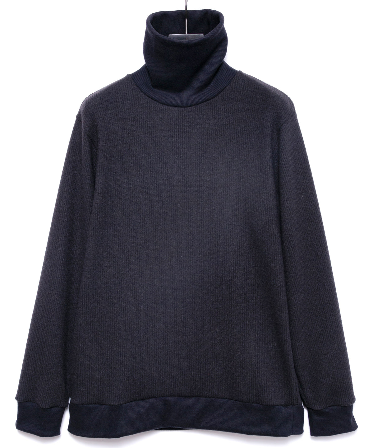 Acrylic Wool Knit Turtleneck Cut&Sew - DARK GRAY